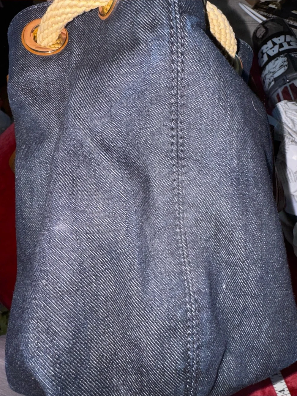 Michael Kors Denim Bag with brow and gold accents